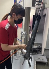 粉塵吹除作業